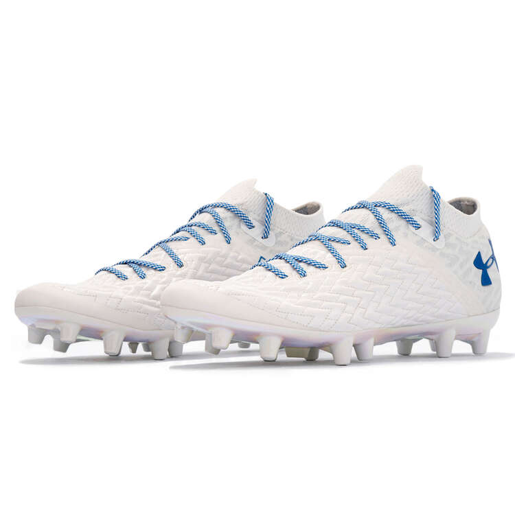 Under Armour Clone Magnetico Pro Football Boots White/Blue US Mens 6 / Womens 7.5, White/Blue, rebel_hi-res