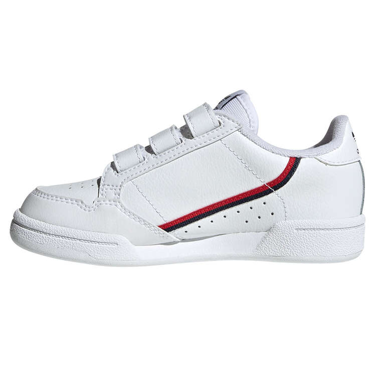 adidas Originals Continental 80 PS Kids Casual Shoes White/Red US 12, White/Red, rebel_hi-res