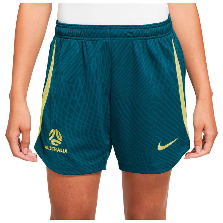 Nike Australia Strike Womens Dri-FIT Knit Football Shorts Green XS, Green, rebel_hi-res
