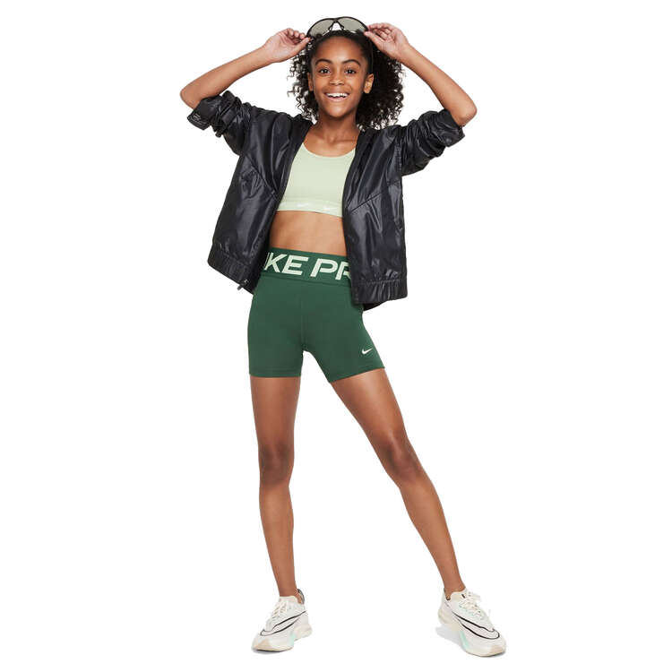 Nike Pro Kids Dri-FIT 3 Inch Shorts Green XL, Green, rebel_hi-res