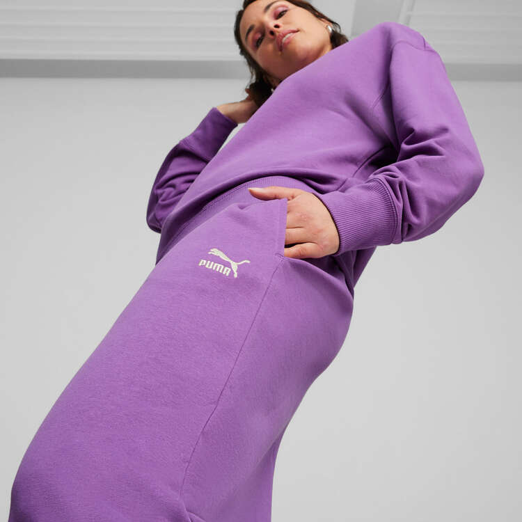 Puma Womens Better Classics Sweatpants Purple XS, Purple, rebel_hi-res
