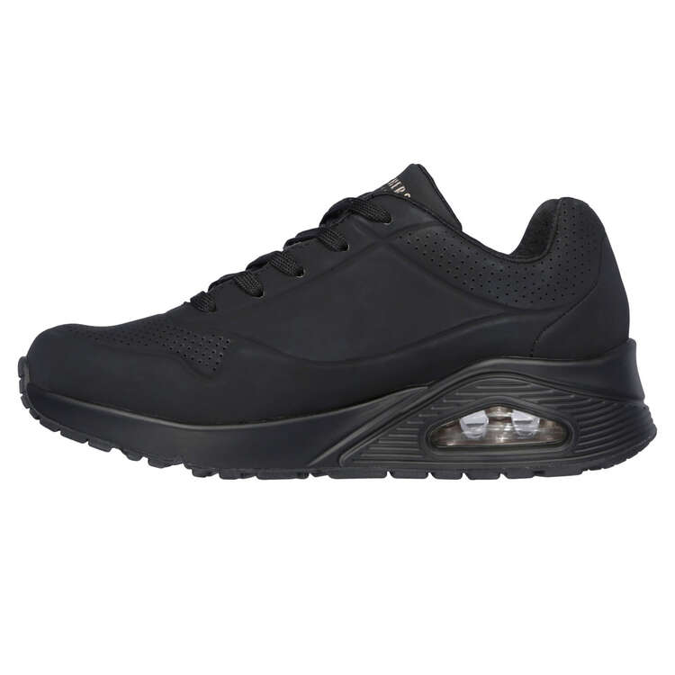 Skechers Uno Womens Casual Shoes Black US 6, Black, rebel_hi-res