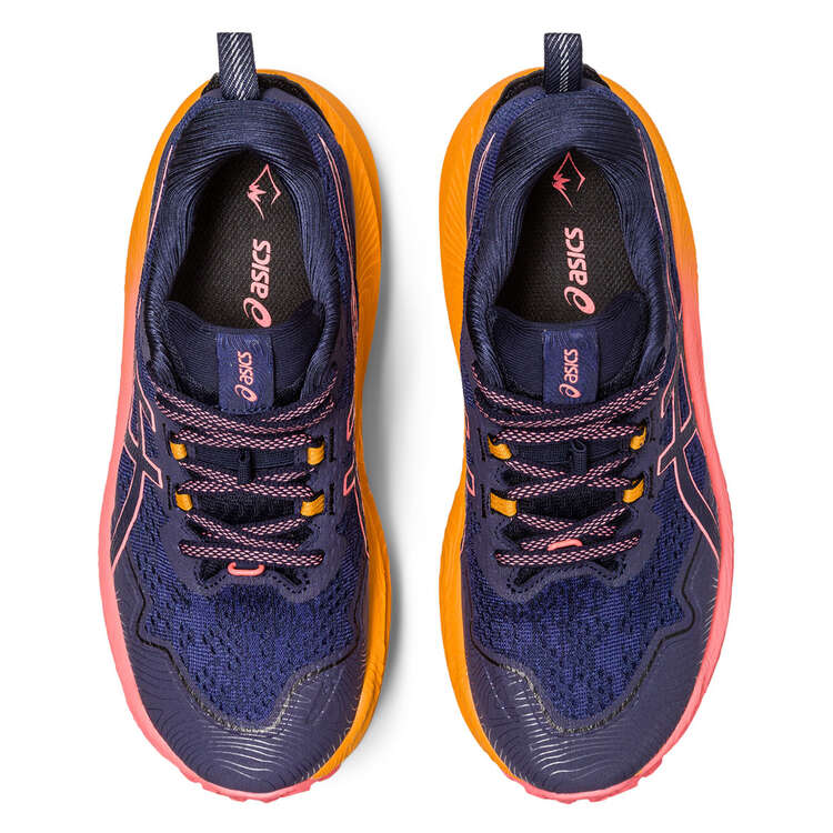 Asics Trabuco Max 2 Womens Trail Running Shoes, Blue/Yellow, rebel_hi-res
