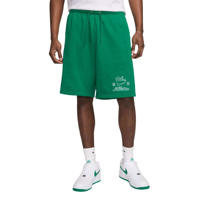 Nike Mens Club Fleece Varsity Track Pants Green/Orange XS, Green/Orange, rebel_hi-res