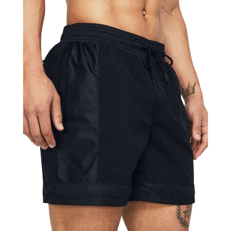 Under Armour Mens Curry Woven Shorts, Black, rebel_hi-res