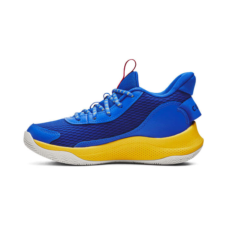 Under Armour Curry 3Z7 GS Basketball Shoes Blue US 4, Blue, rebel_hi-res