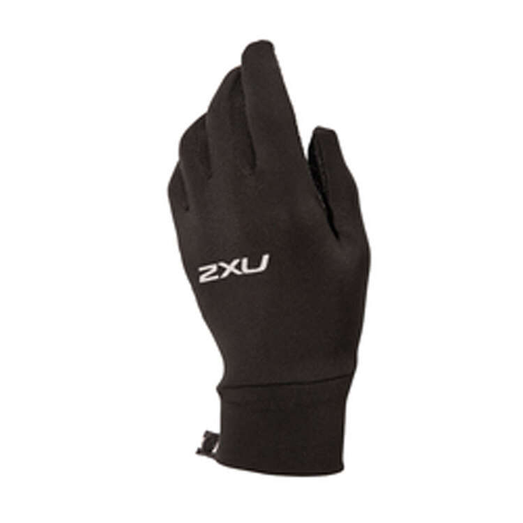 2XU Unisex Running Gloves Black/Silver M, , rebel_hi-res