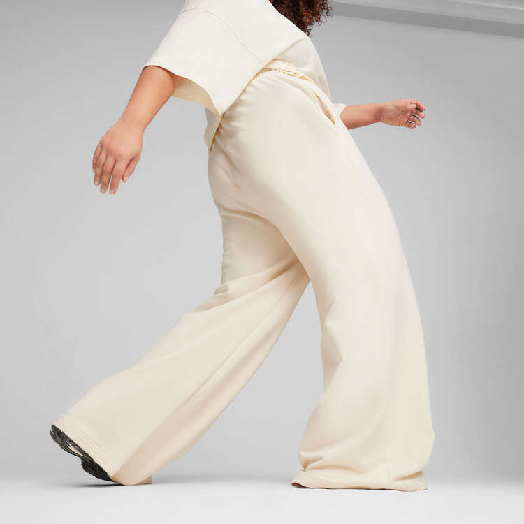 Puma Womens Better Classics Relaxed Sweatpants, White, rebel_hi-res
