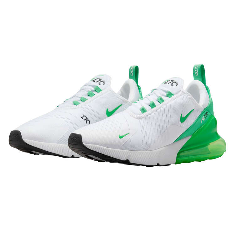 Nike Air Max 270 Womens Casual Shoes, White/Green, rebel_hi-res