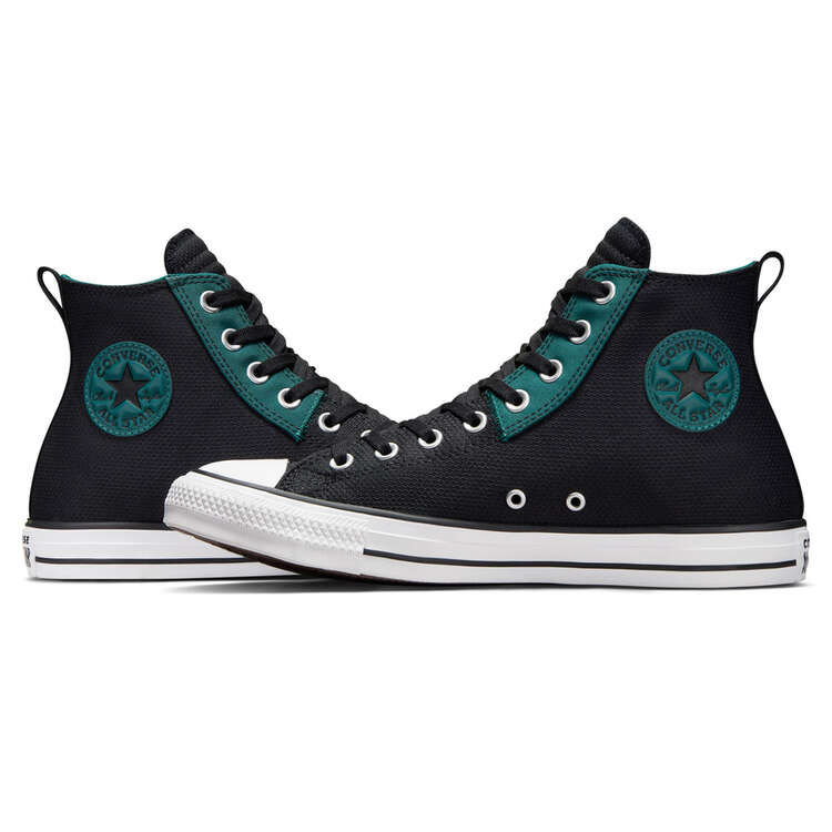 Converse Chuck Taylor All Star High Casual Shoes, Black/Green, rebel_hi-res