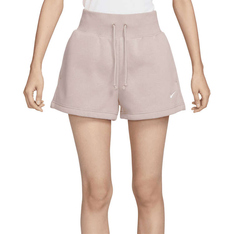 Nike Womens Sportswear Phoenix Fleece High Waisted Oversized Shorts, Beige, rebel_hi-res