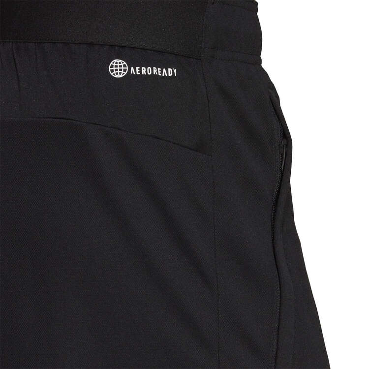 adidas Mens Train Essentials Logo Training Shorts, Black/White, rebel_hi-res