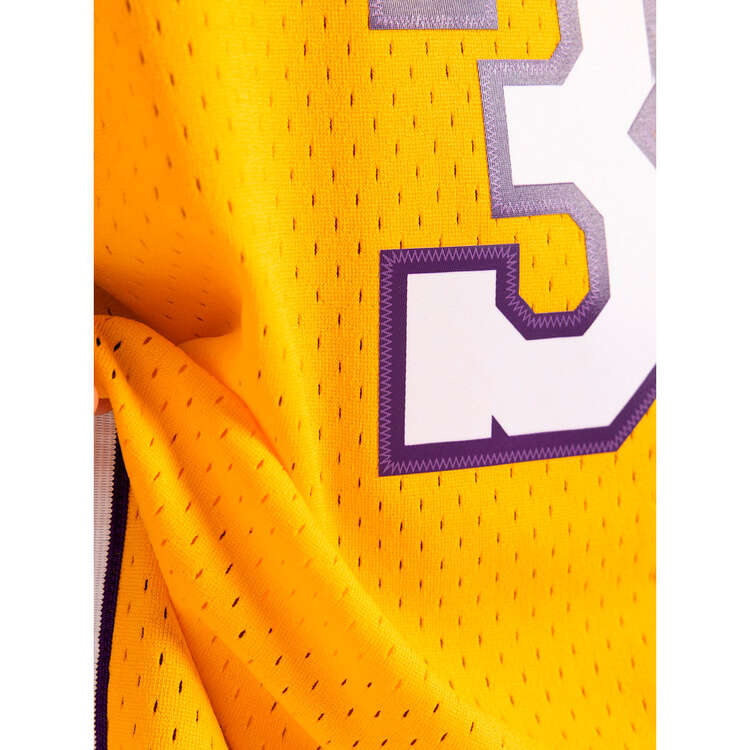 Los Angeles Lakers Mens Shaquille O'Neal 1999/00 Swingman Basketball Jersey, Yellow, rebel_hi-res
