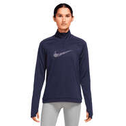 Nike Womens Dri-FIT Swoosh 1/2 Zip Running Top, , rebel_hi-res
