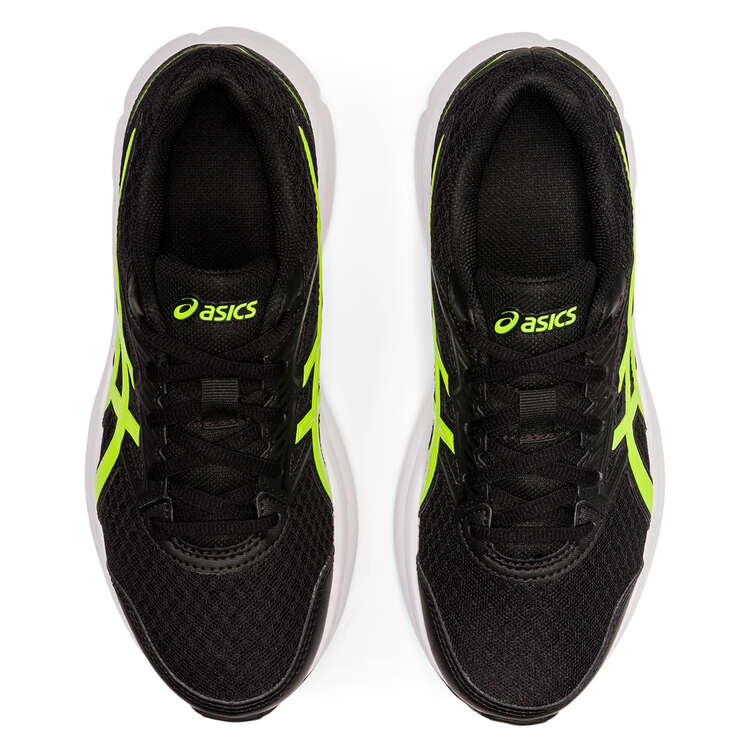 Asics Jolt 3 GS Kids Running Shoes, Black/Green, rebel_hi-res