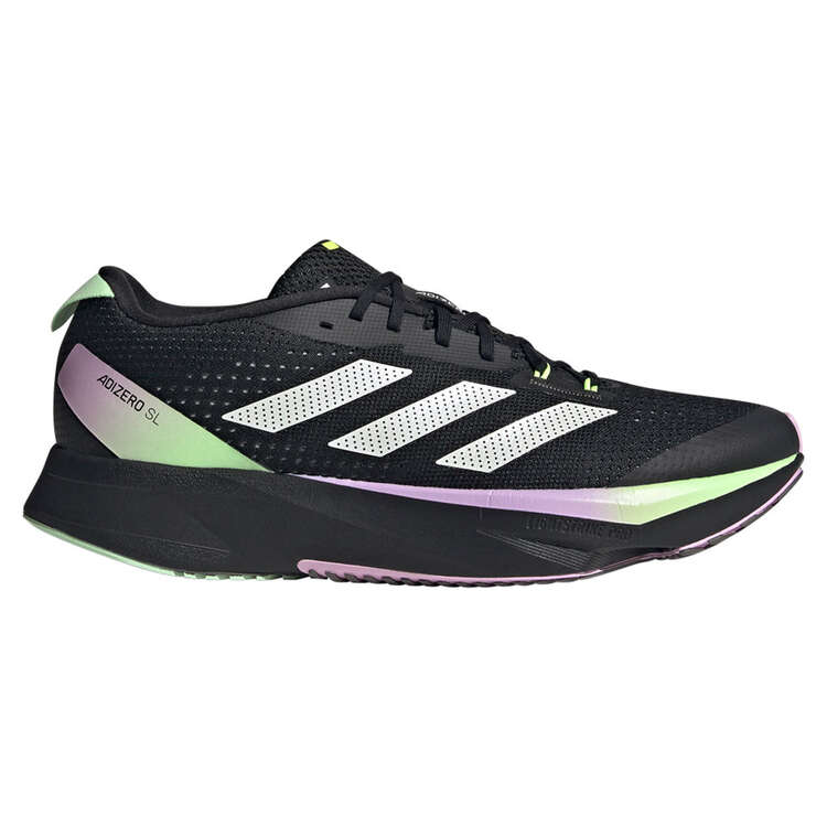 adidas Adizero SL Mens Running Shoes Black/Green US 7, Black/Green, rebel_hi-res