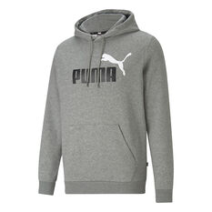 Puma Mens Essential Two Toned Big Logo Hoodie Grey M, Grey, rebel_hi-res