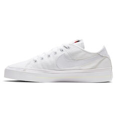 Nike Court Legacy Canvas Womens Casual Shoes White US 5, White, rebel_hi-res
