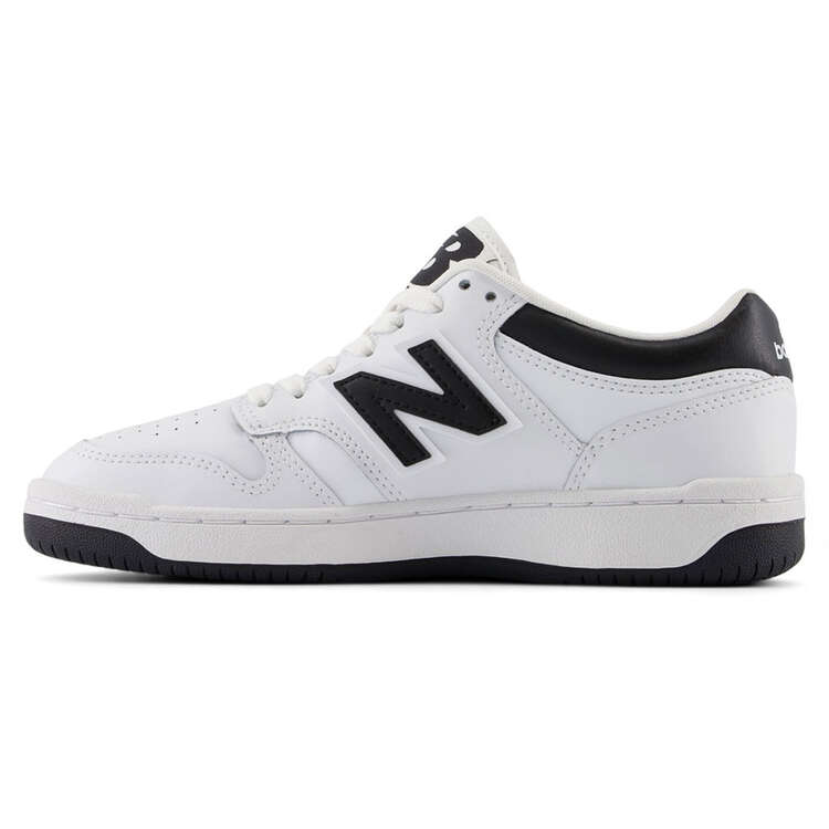 New Balance BB480 v1 GS Kids Casual Shoes, White/Black, rebel_hi-res