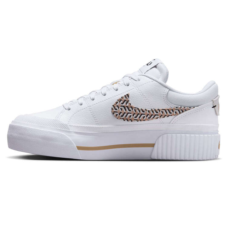 Nike Court Legacy Lift Womens Casual Shoes White/Brown US 6, White/Brown, rebel_hi-res