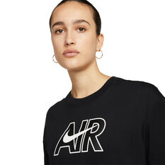 Nike Air Womens Sportswear Tee, Black, rebel_hi-res