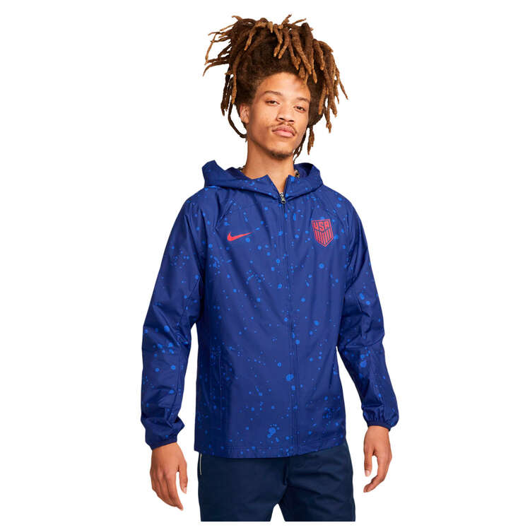 Nike Mens USA AWF Lightweight Football Jacket, Blue, rebel_hi-res