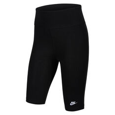 Nike Girls Sportswear  9 inch Bike Shorts Black XS, Black, rebel_hi-res
