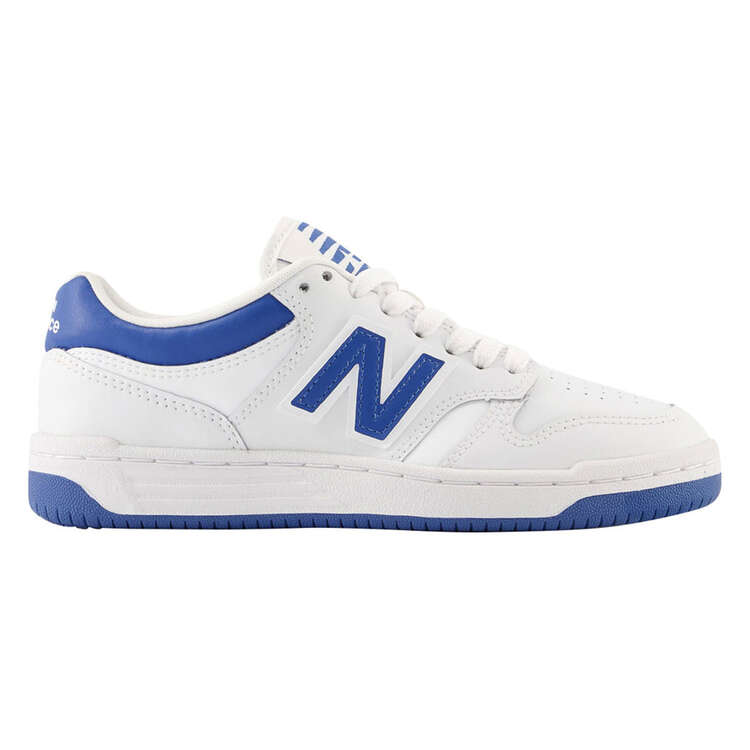 New Balance BB480 GS Kids Casual Shoes White/Blue US 4, White/Blue, rebel_hi-res