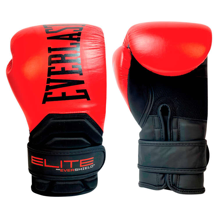 Everlast Contender Elite Training Boxing Gloves Red 12oz, Red, rebel_hi-res