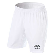 Umbro Mens League Knit Shorts White S, White, rebel_hi-res