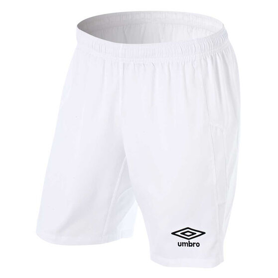 Umbro Mens League Knit Shorts White 3XL, White, rebel_hi-res