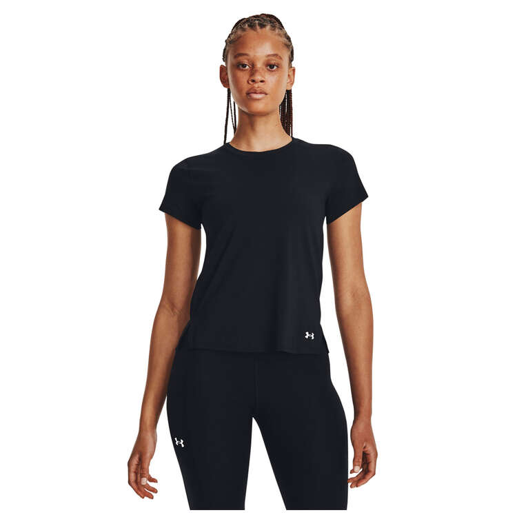 Under Armour Womens Iso-Chill Laser Tee, Black, rebel_hi-res