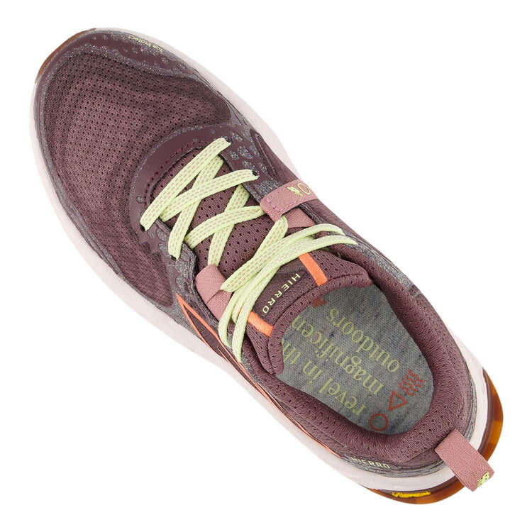 New Balance Fresh Foam X Hierro v8 Womens Trail Running Shoes, Purple, rebel_hi-res