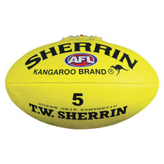 Sherrin Synthetic Australian Rules Ball Yellow 5, , rebel_hi-res