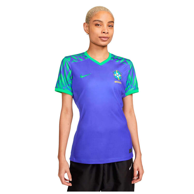 Nike Brazil 2023 Womens Stadium Away Dri-FIT Football Jersey Blue
