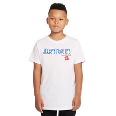Nike Boys Sportswear JDI Tee, White/Blue, rebel_hi-res