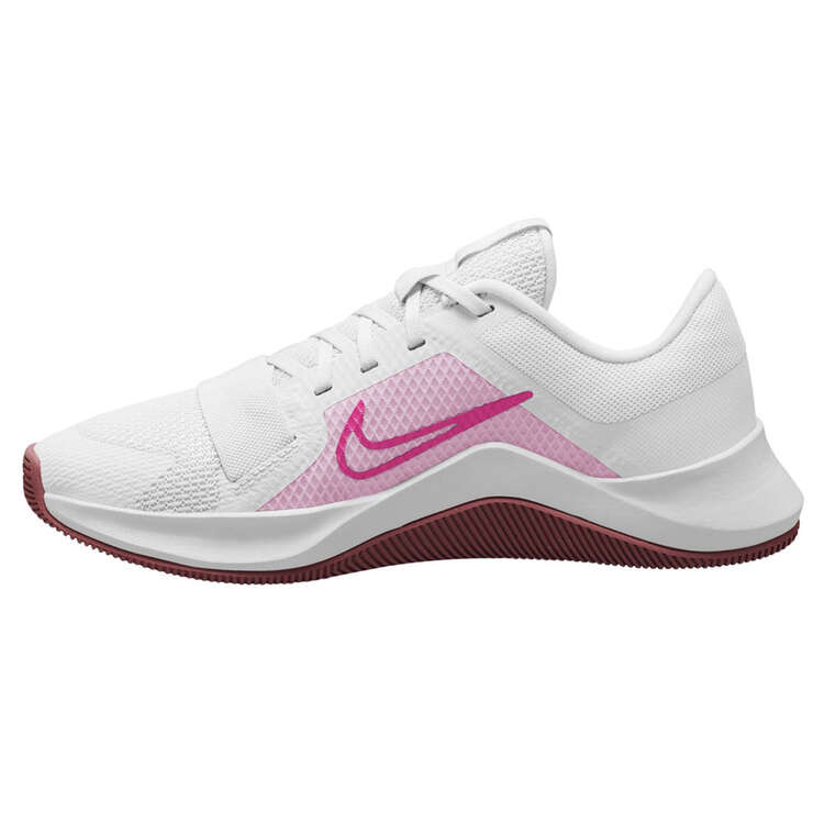 Nike MC Trainer 2 Womens Nike Lifting Shoes White/Pink US 6, White/Pink, rebel_hi-res