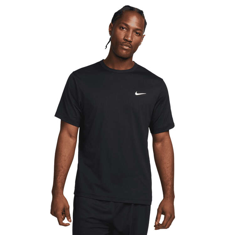 Nike Mens Dri-FIT UV Hyverse Fitness Tee Black S, Black, rebel_hi-res