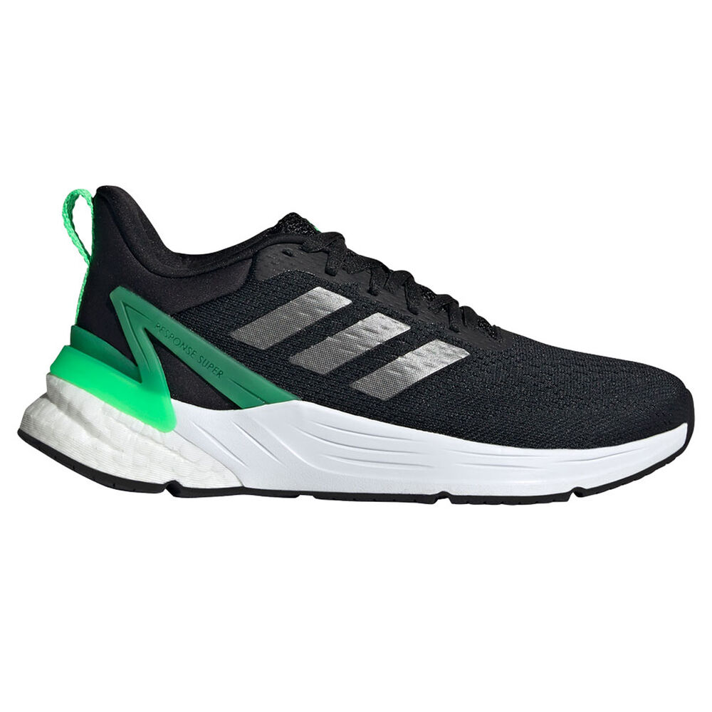 adidas Response Super 2.0 Kids Running Shoes Black/Green US 4 | Rebel Sport