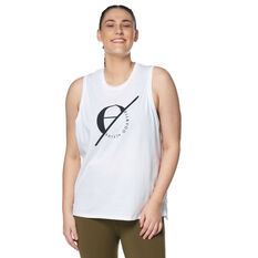 Ell & Voo Womens Taylor Muscle Tank, White, rebel_hi-res