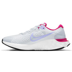 Nike Renew Run 2 GS Kids Running Shoes Grey/Purple US 4, Grey/Purple, rebel_hi-res