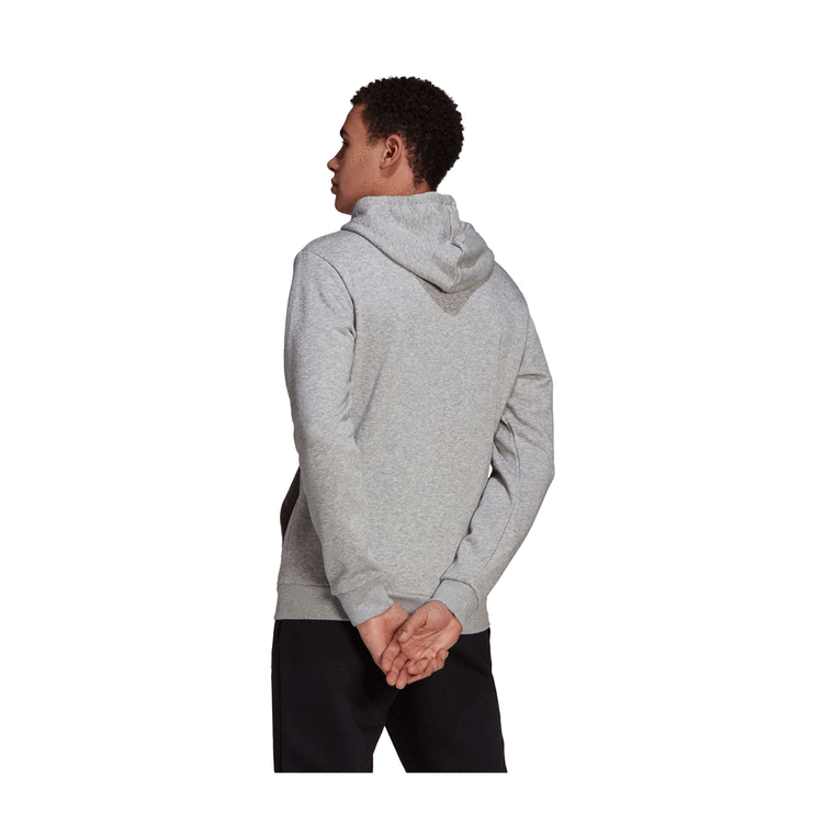 adidas Mens Essentials Big Logo Fleece Pullover Hoodie Grey M, Grey, rebel_hi-res