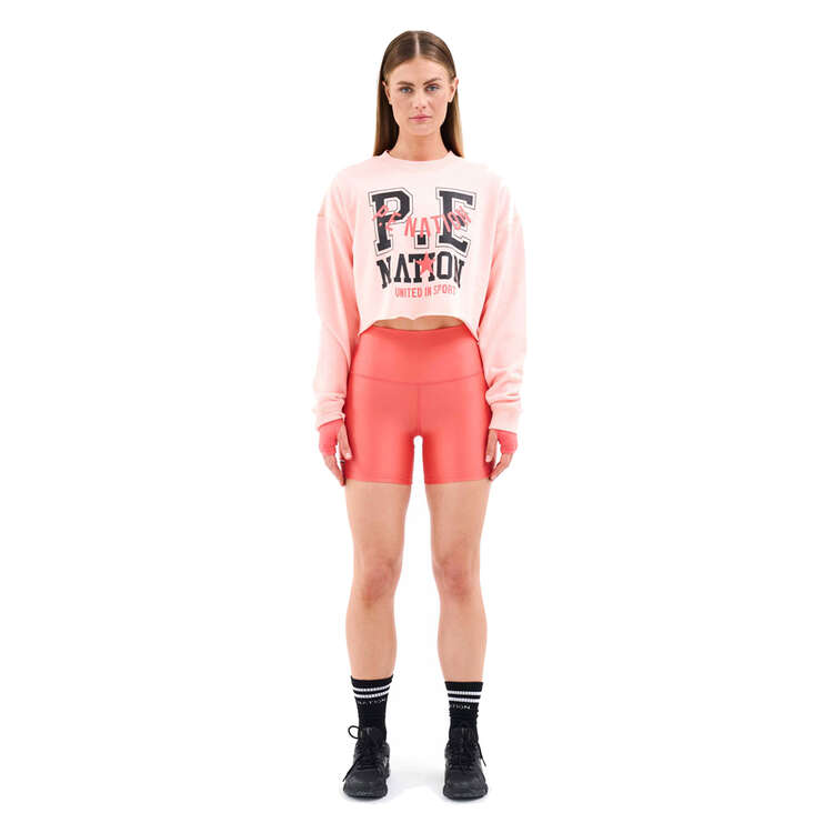 P.E Nation Womens Undefeated Sweatshirt, Peach, rebel_hi-res