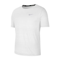 Nike Mens Dri-FIT Miler Tee, White, rebel_hi-res