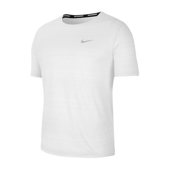 Nike Mens Dri-FIT Miler Tee, White, rebel_hi-res