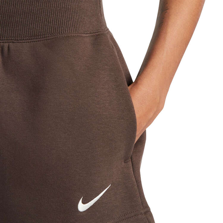 Nike Womens Sportswear Phoenix Fleece High-Waisted Shorts, Brown, rebel_hi-res