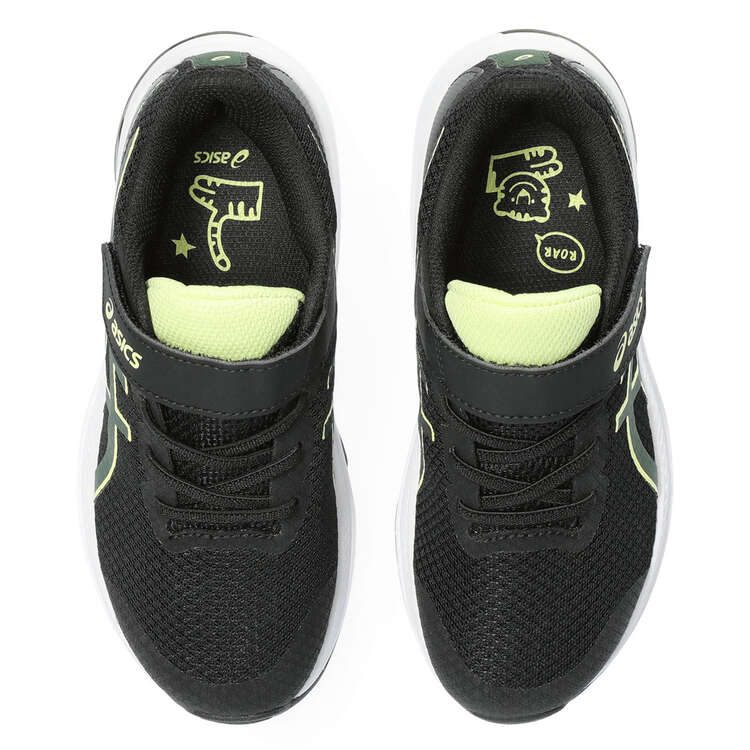 Asics GT 1000 12 PS Kids Running Shoes, Black/Green, rebel_hi-res