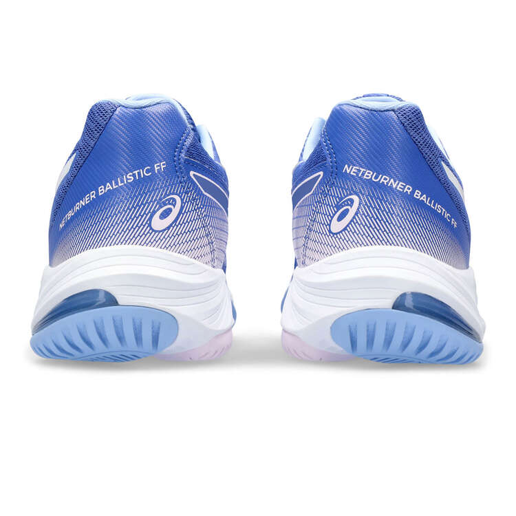 Asics Netburner Ballistic FF 3 Womens Netball Shoes, Blue/White, rebel_hi-res