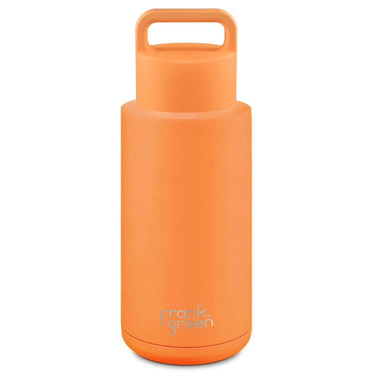 Frank Green Ceramic Reusable Grip 1L Bottle - Orange/Neo, , rebel_hi-res