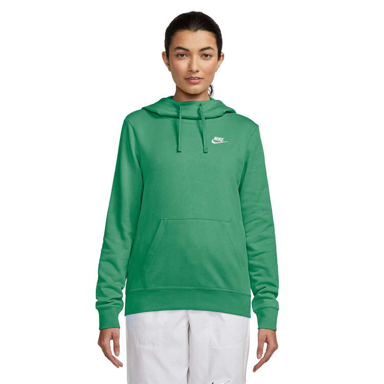 Nike Womens Sportswear Club Fleece Funnel-Neck Hoodie, Green, rebel_hi-res
